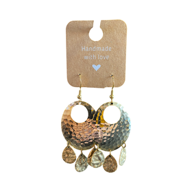 Hammered Chandelier Earrings