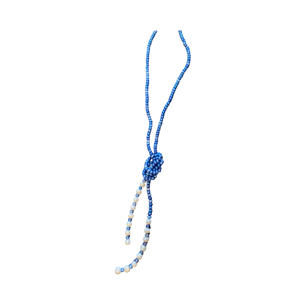 Knotted Pearl Necklace