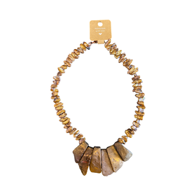 Chunky Stone and Fresh Water Pearl Necklace