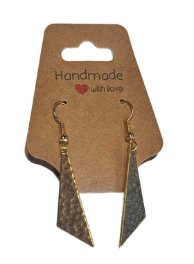 Hammered Scalene Tringle Earrings