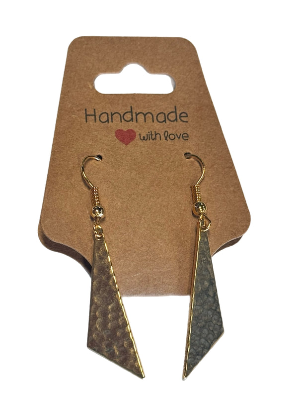 Hammered Scalene Tringle Earrings