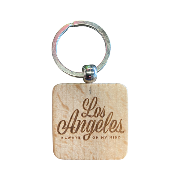 Square Wooden Key Chain