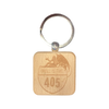 Square Wooden Key Chain