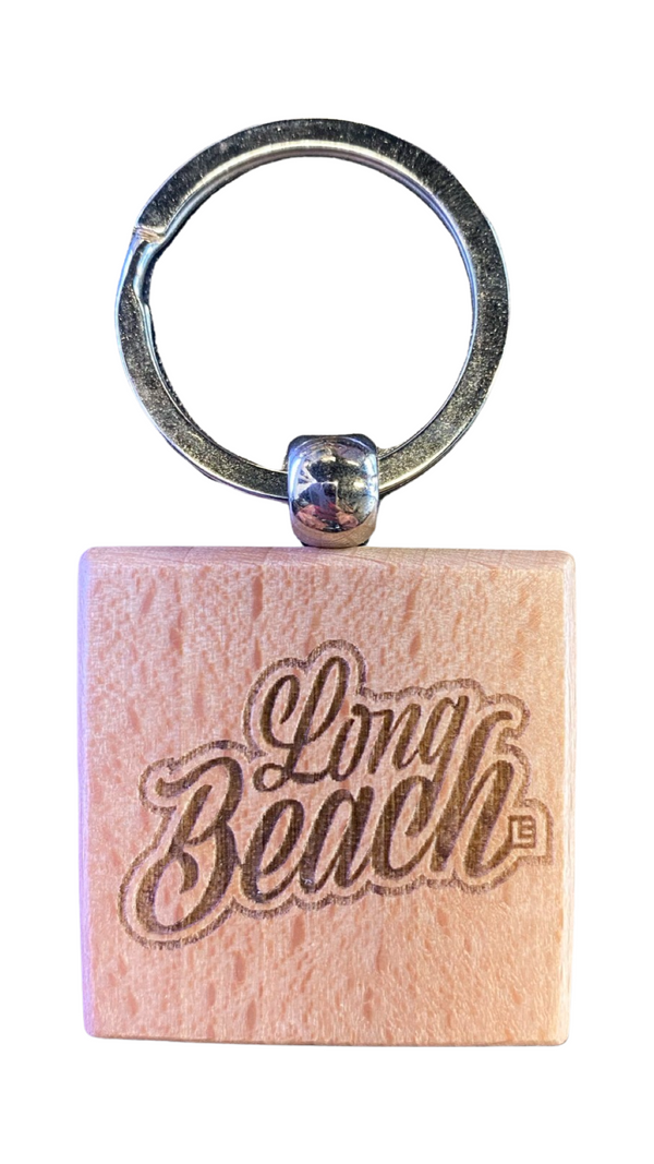 Square Wooden Key Chain