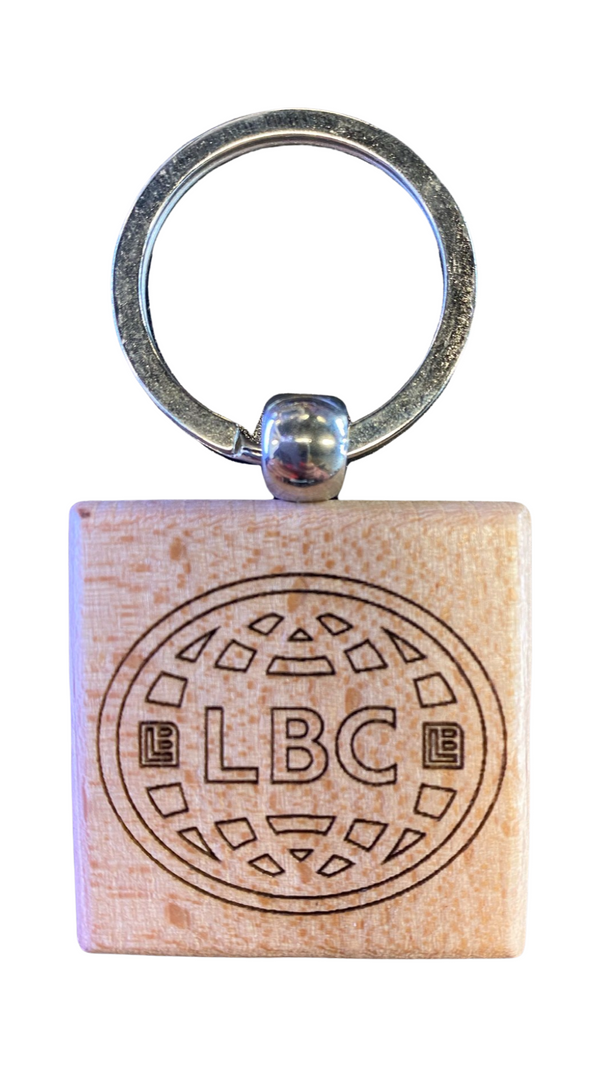 Square Wooden Key Chain