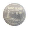 LB Swag Black Round Natural Slate Coasters