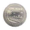 LB Swag Black Round Natural Slate Coasters