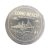 LB Swag Black Round Natural Slate Coasters
