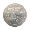LB Swag Black Round Natural Slate Coasters