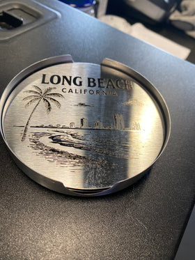 LB Swag Round Stainless steel Coaster Set