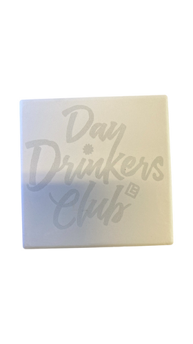 Day Drinkers Club Ceramic Coasters