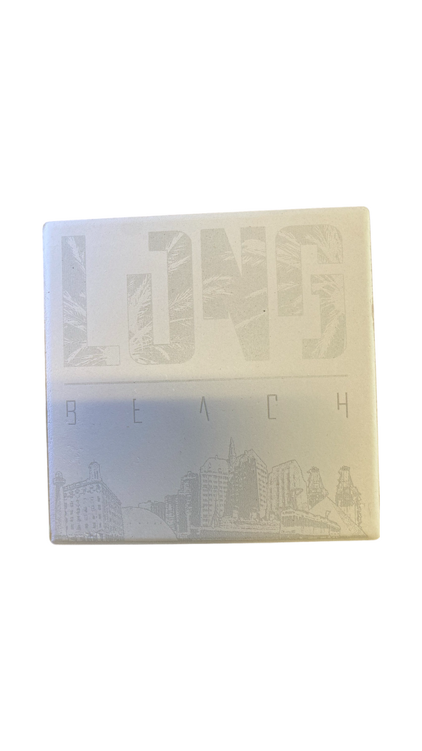 LB Palm Skyline Ceramic Coaster