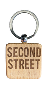 Square Wooden Key Chain