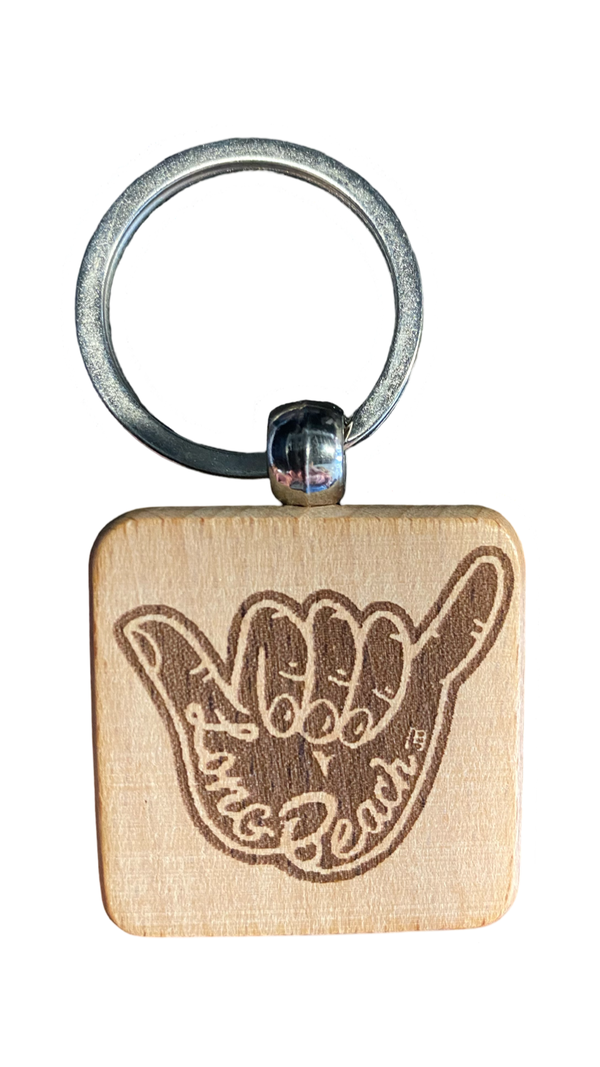 Square Wooden Key Chain