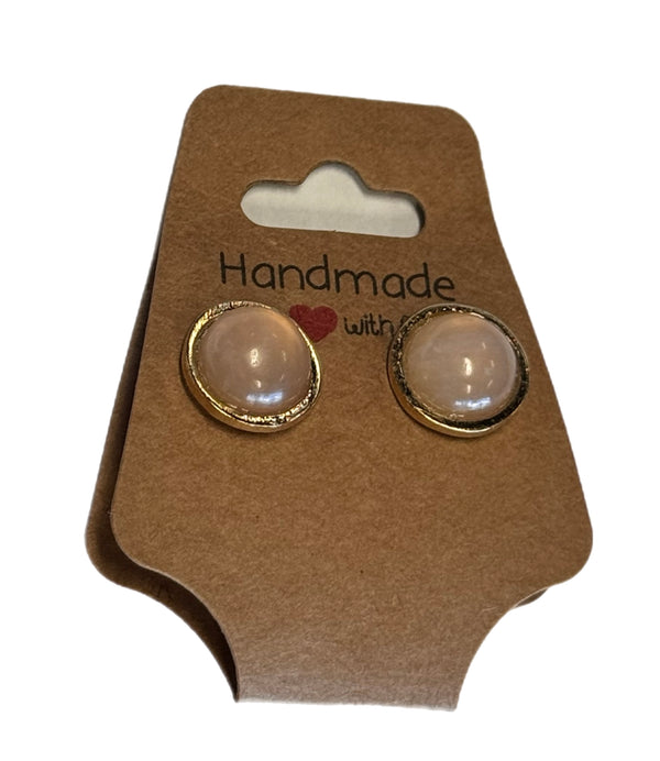 Natural Stone Stud Earrings