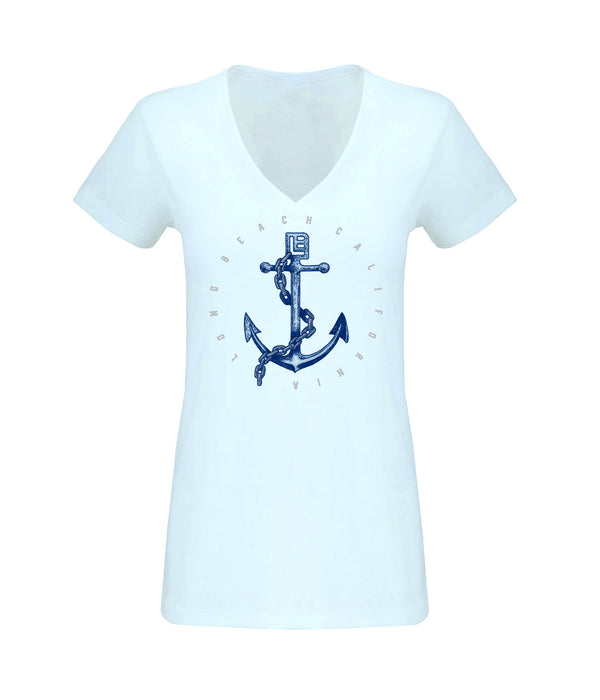 Anchor Women's Sueded V Neck