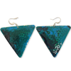 Marble Triangle Earrings