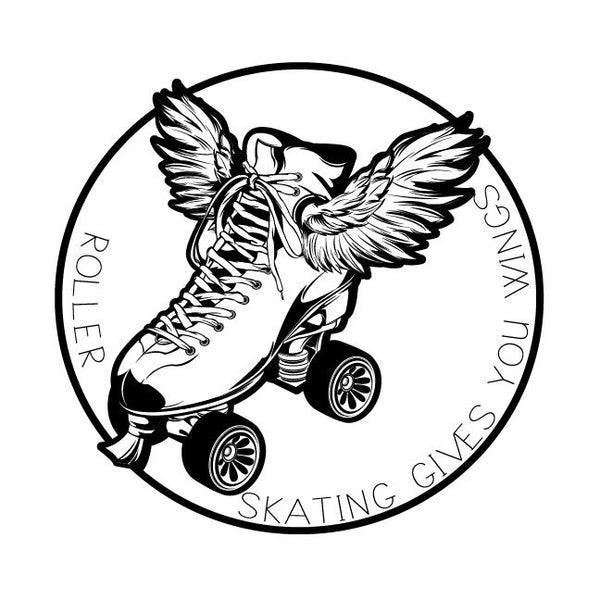 Roller Skating gives you Wings Sticker