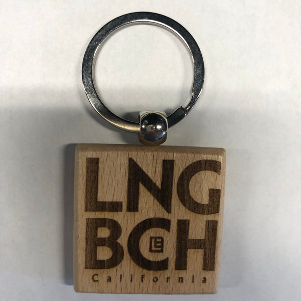 Square Wooden Key Chain